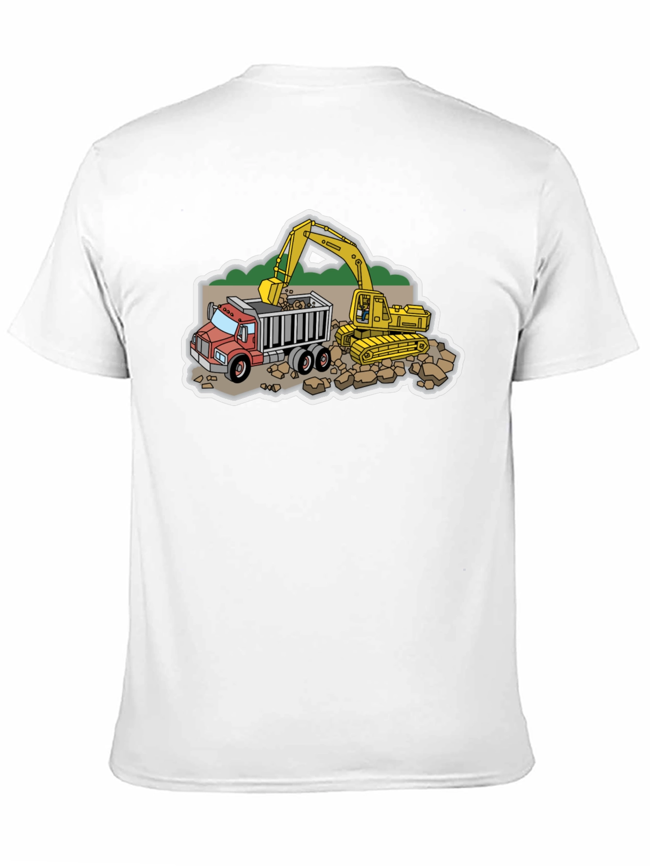 Construction Truck & Excavator Graphic Tee