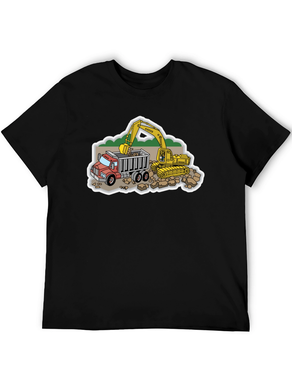 Construction Truck & Excavator Graphic Tee