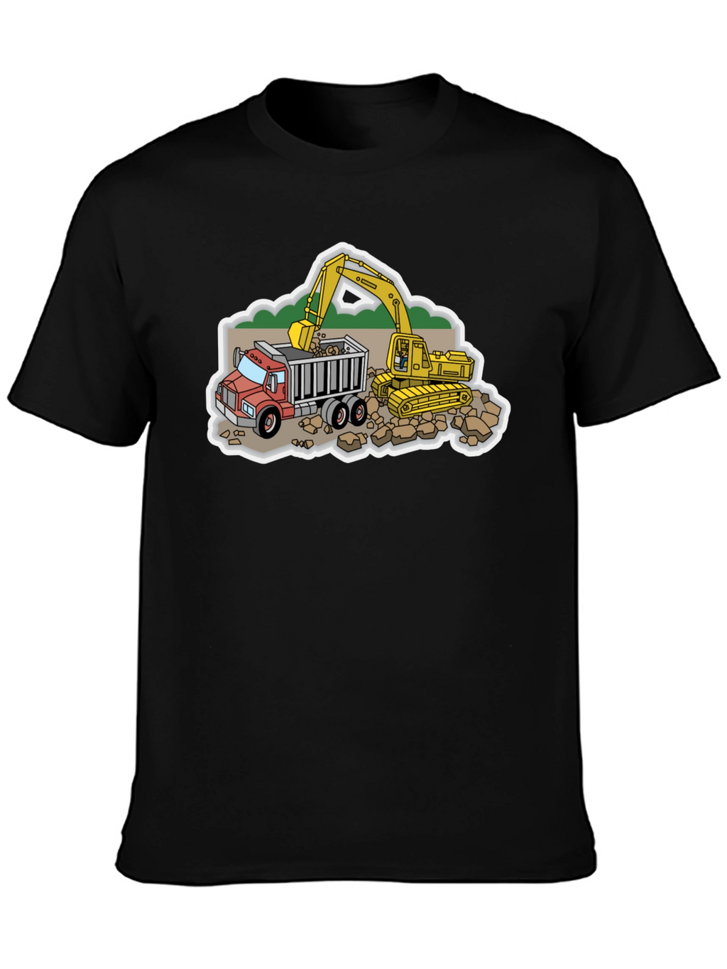 Construction Truck & Excavator Graphic Tee