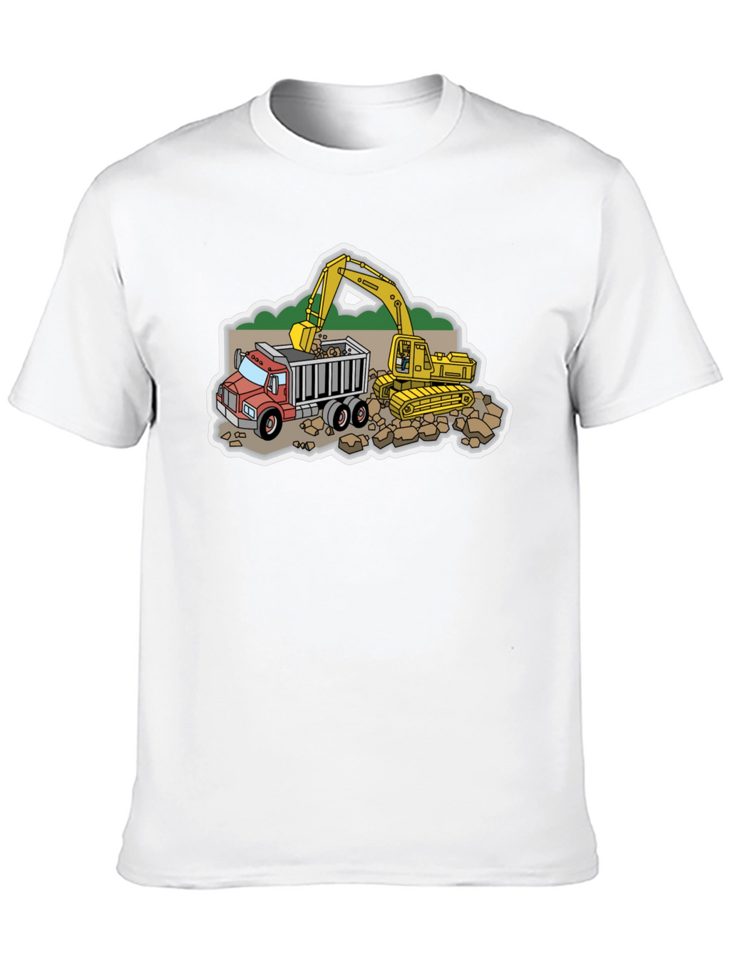 Construction Truck & Excavator Graphic Tee