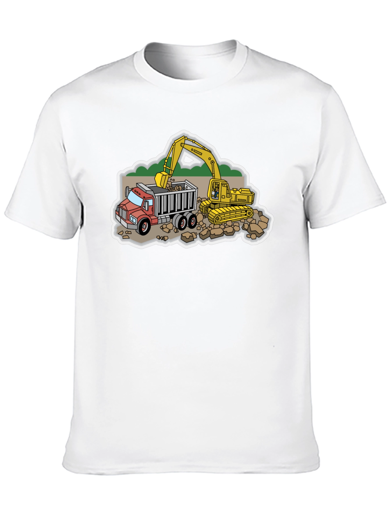 Construction Truck & Excavator Graphic Tee