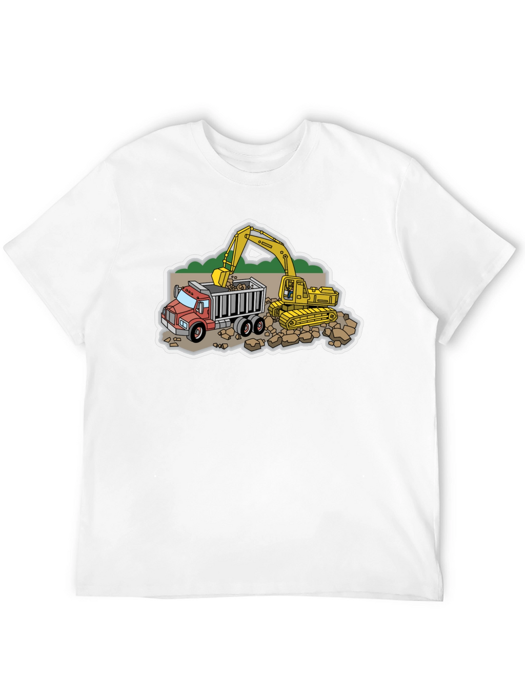 Construction Truck & Excavator Graphic Tee