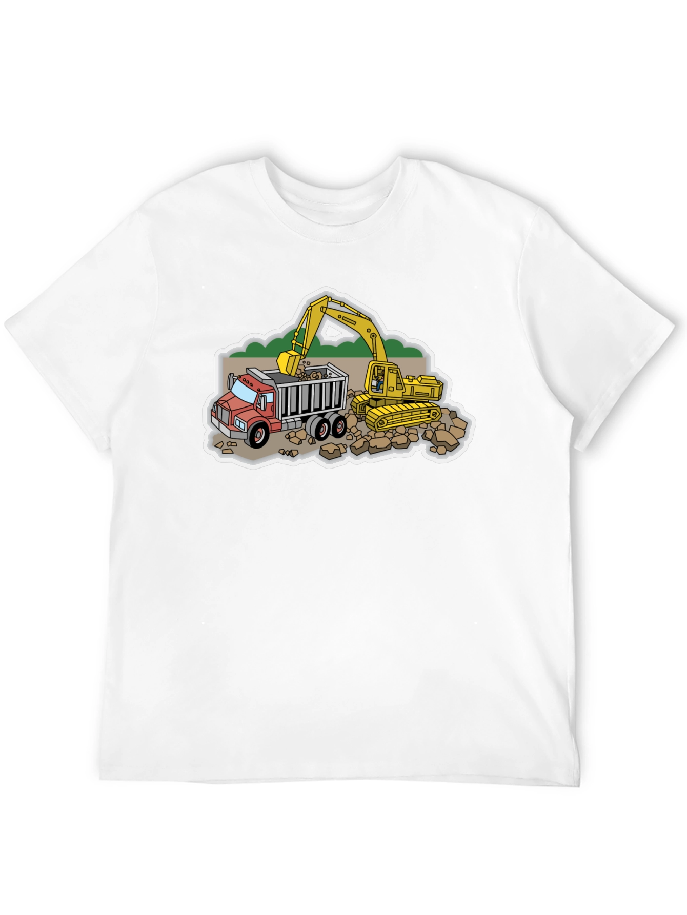 Construction Truck & Excavator Graphic Tee