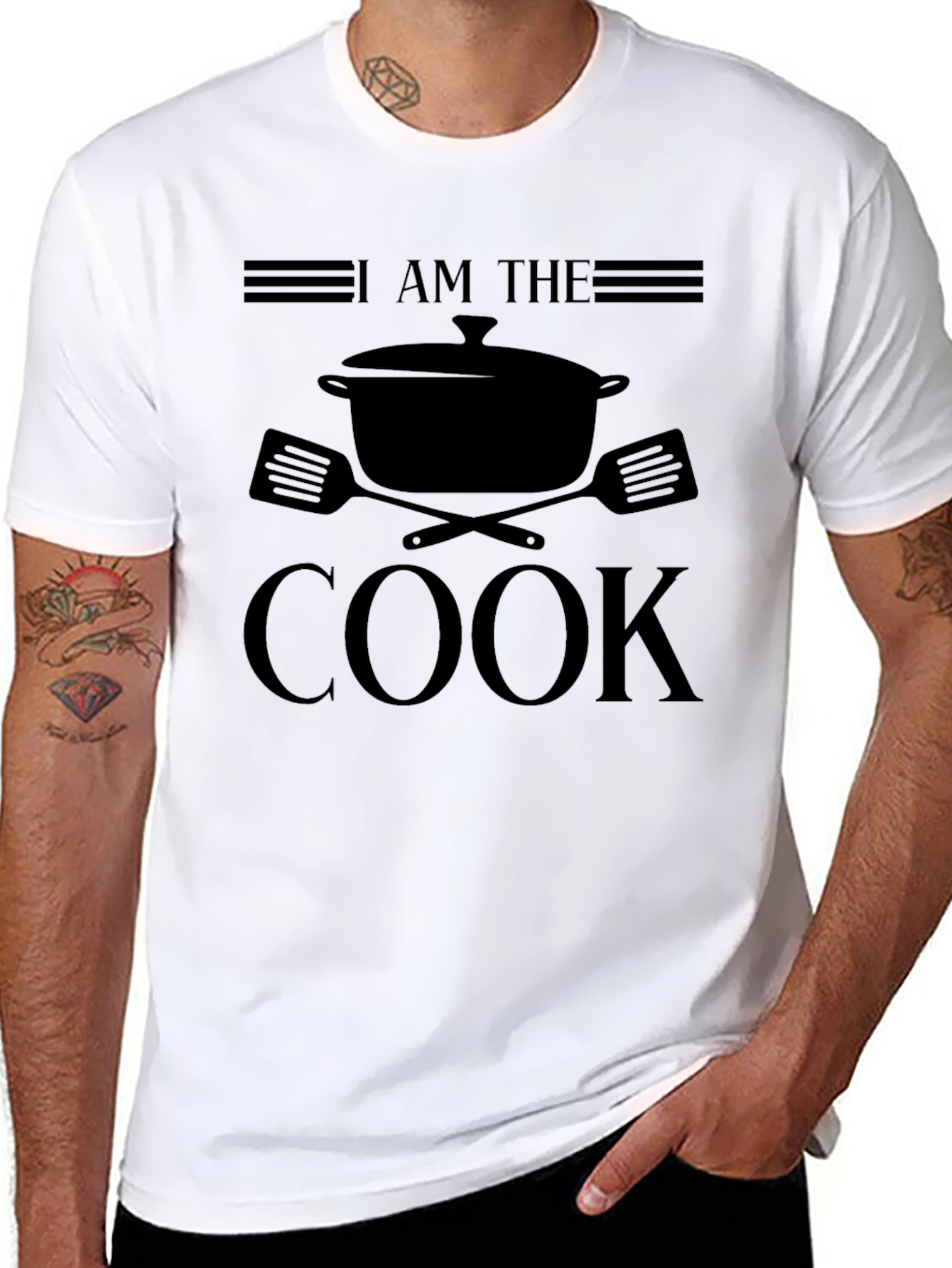 I Am The Cook Graphic T-Shirt - Black