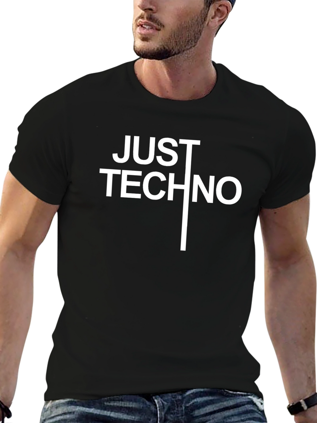 Just Techno Black T-Shirt