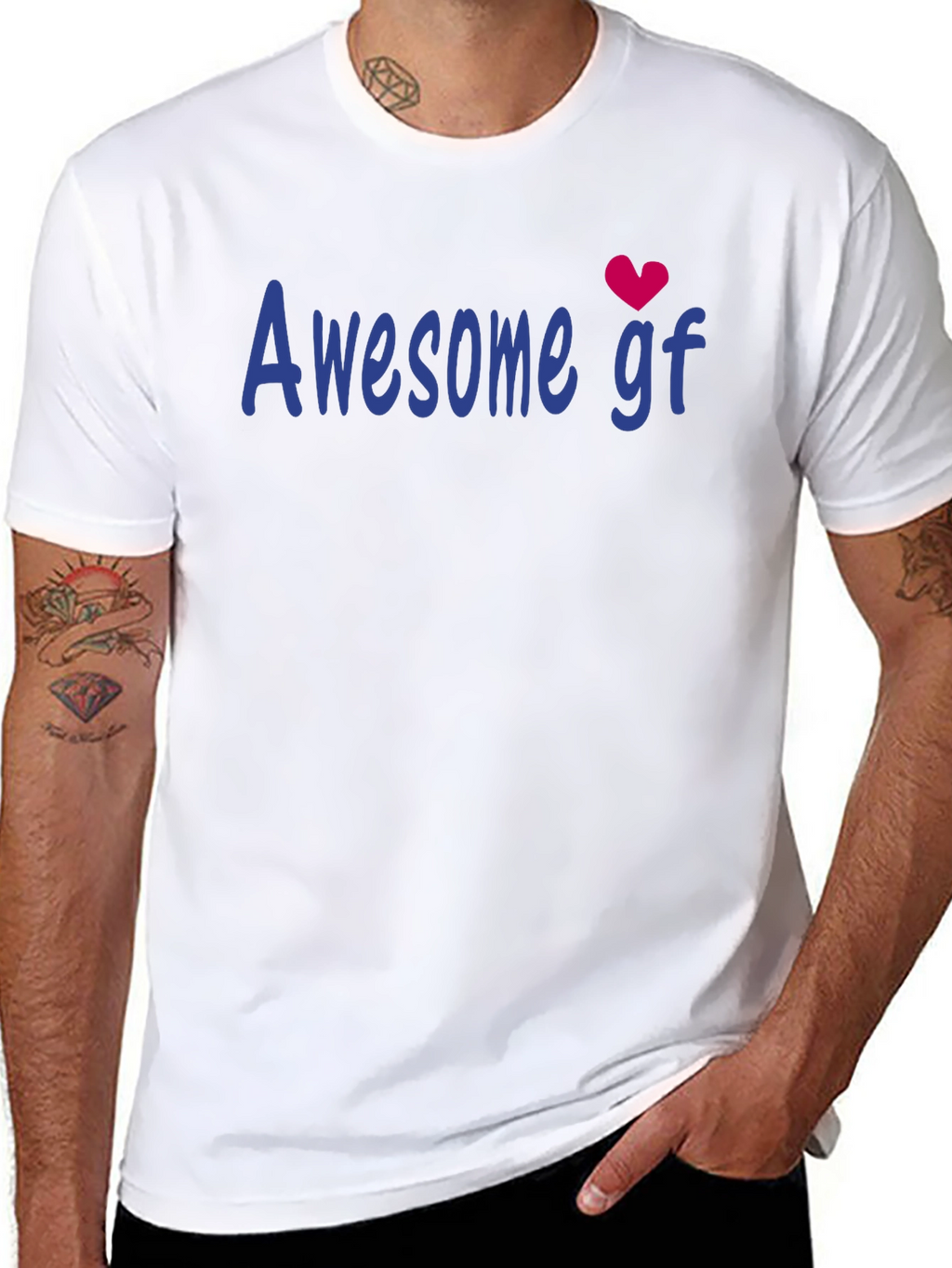 Awesome GF Graphic Tee - Trendy Casual Wear