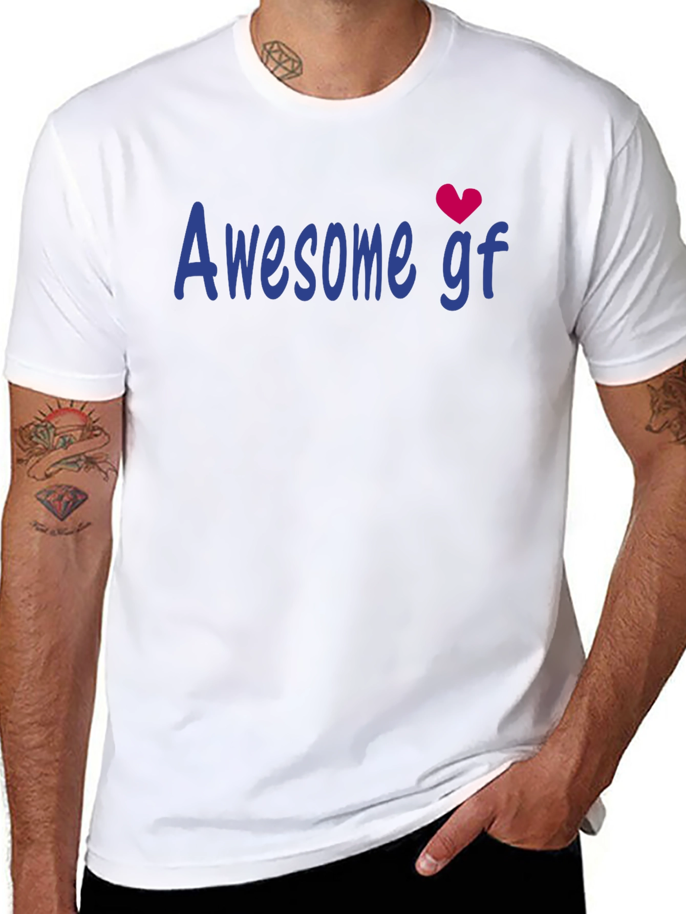 Awesome GF Graphic Tee - Trendy Casual Wear