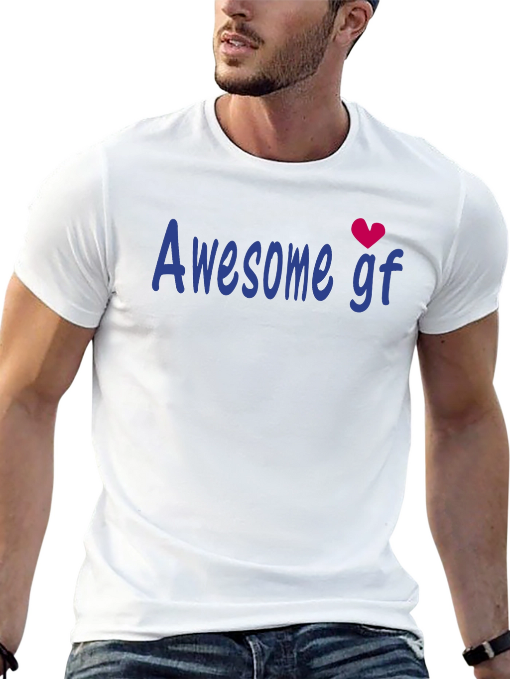 Awesome GF Graphic Tee - Trendy Casual Wear