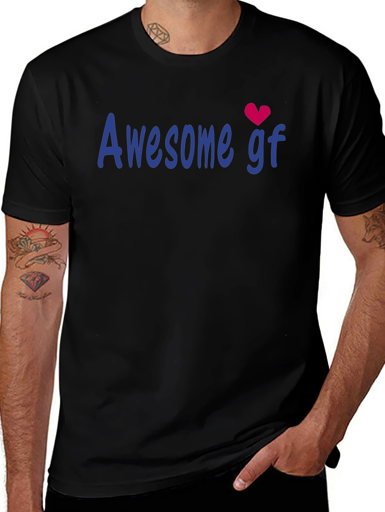 Awesome GF Graphic Tee - Trendy Casual Wear