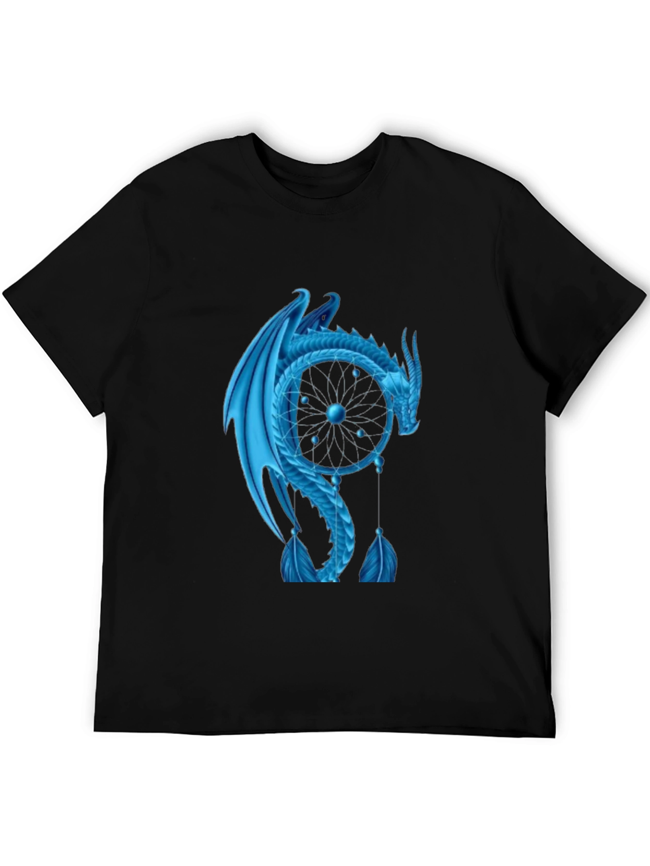Dragon Dreamcatcher Graphic T-Shirt - Black