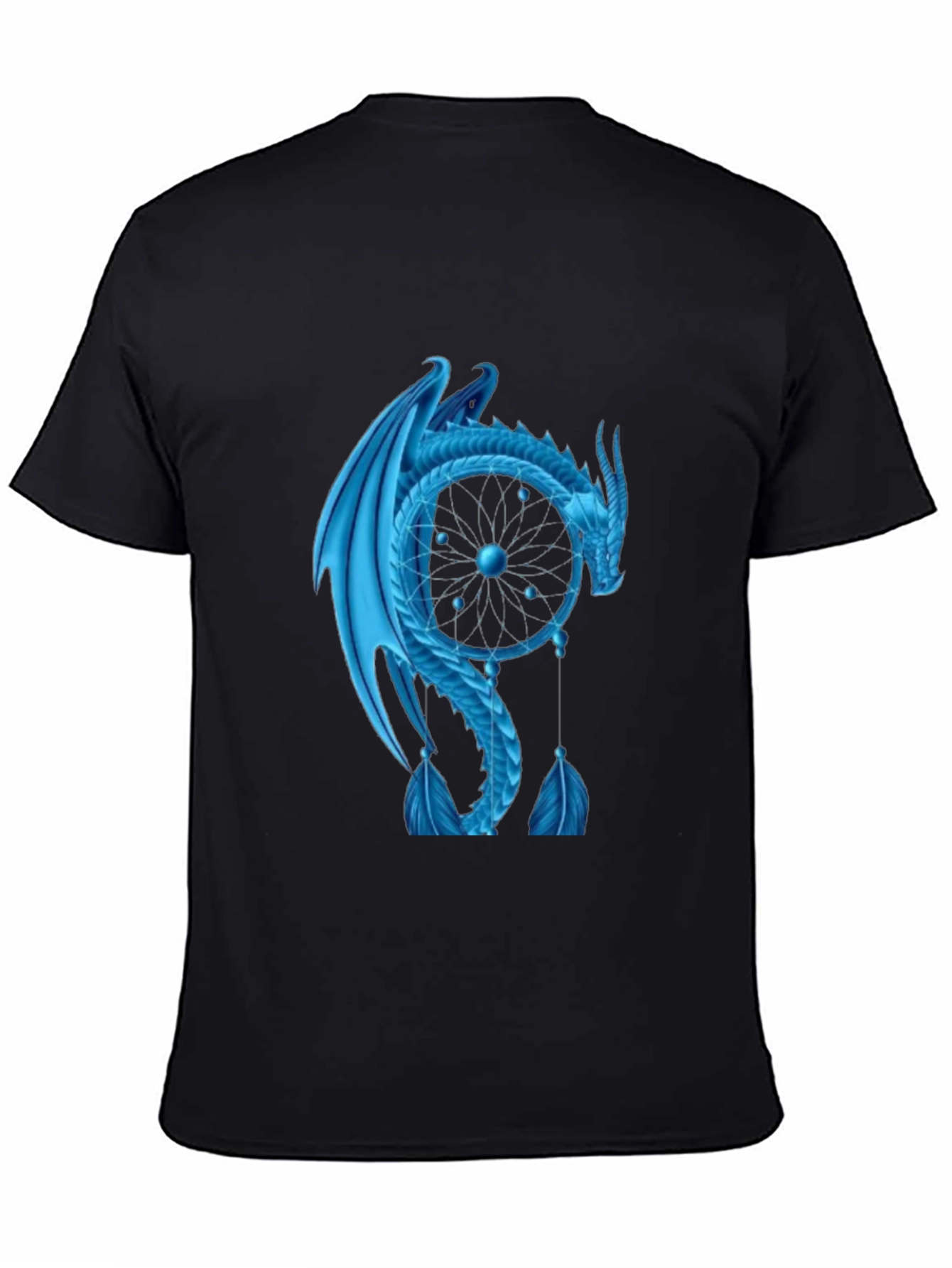 Dragon Dreamcatcher Graphic T-Shirt - Black