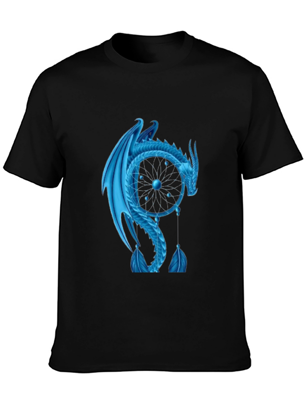 Dragon Dreamcatcher Graphic T-Shirt - Black