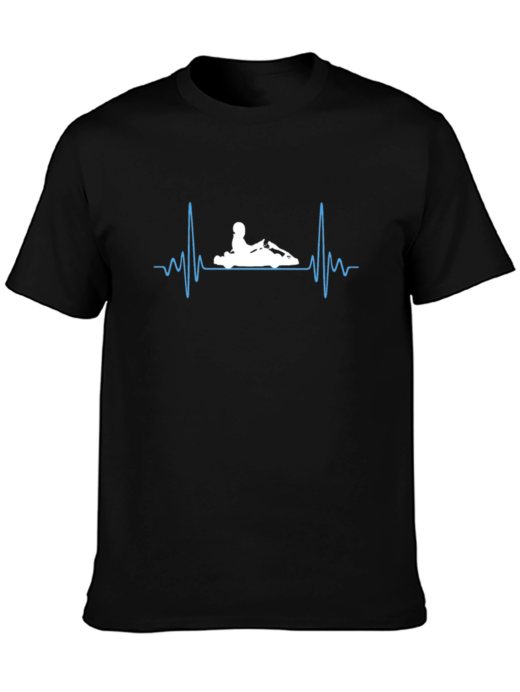 Kart Racing Heartbeat T-Shirt - Black