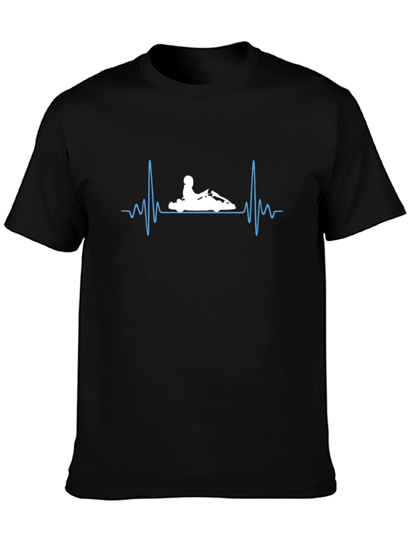 Kart Racing Heartbeat T-Shirt - Black