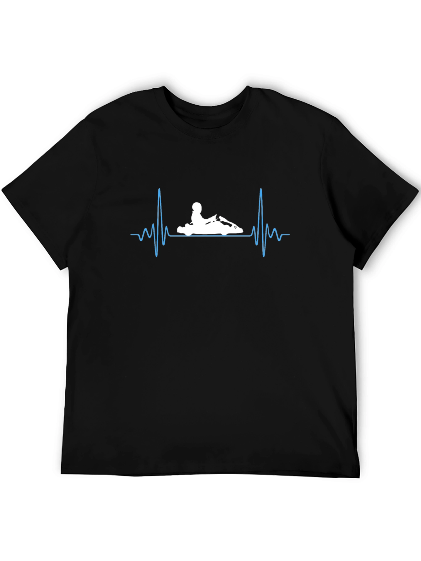 Kart Racing Heartbeat T-Shirt - Black