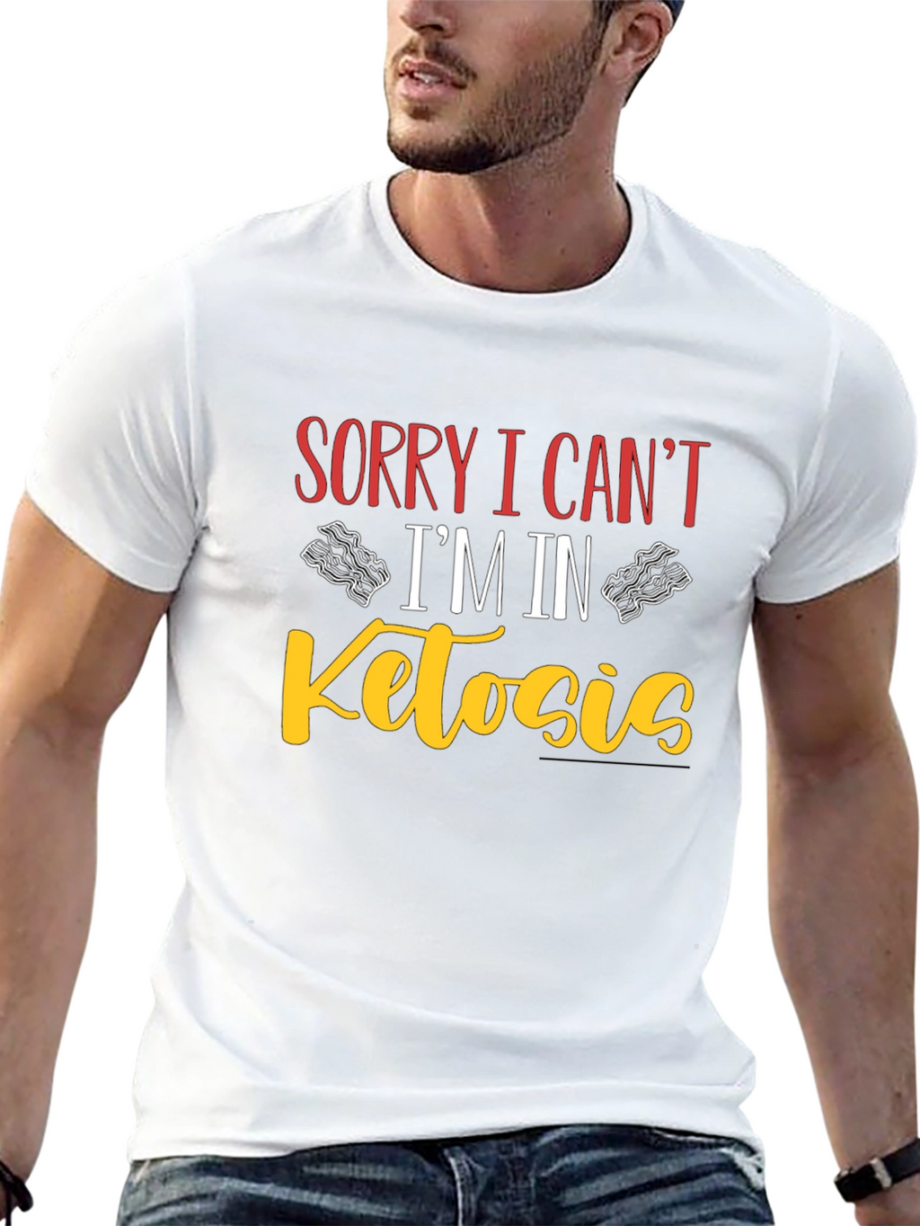 Sorry I Cant Im In Ketosis Black T-Shirt