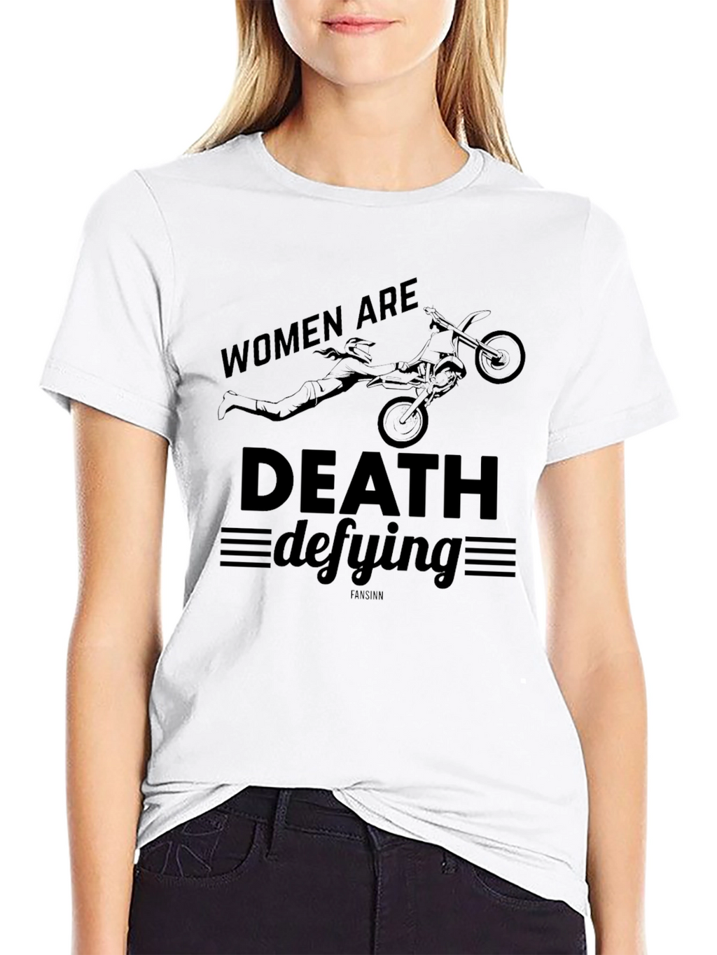 Death Defying Womens Graphic Tee - Black
