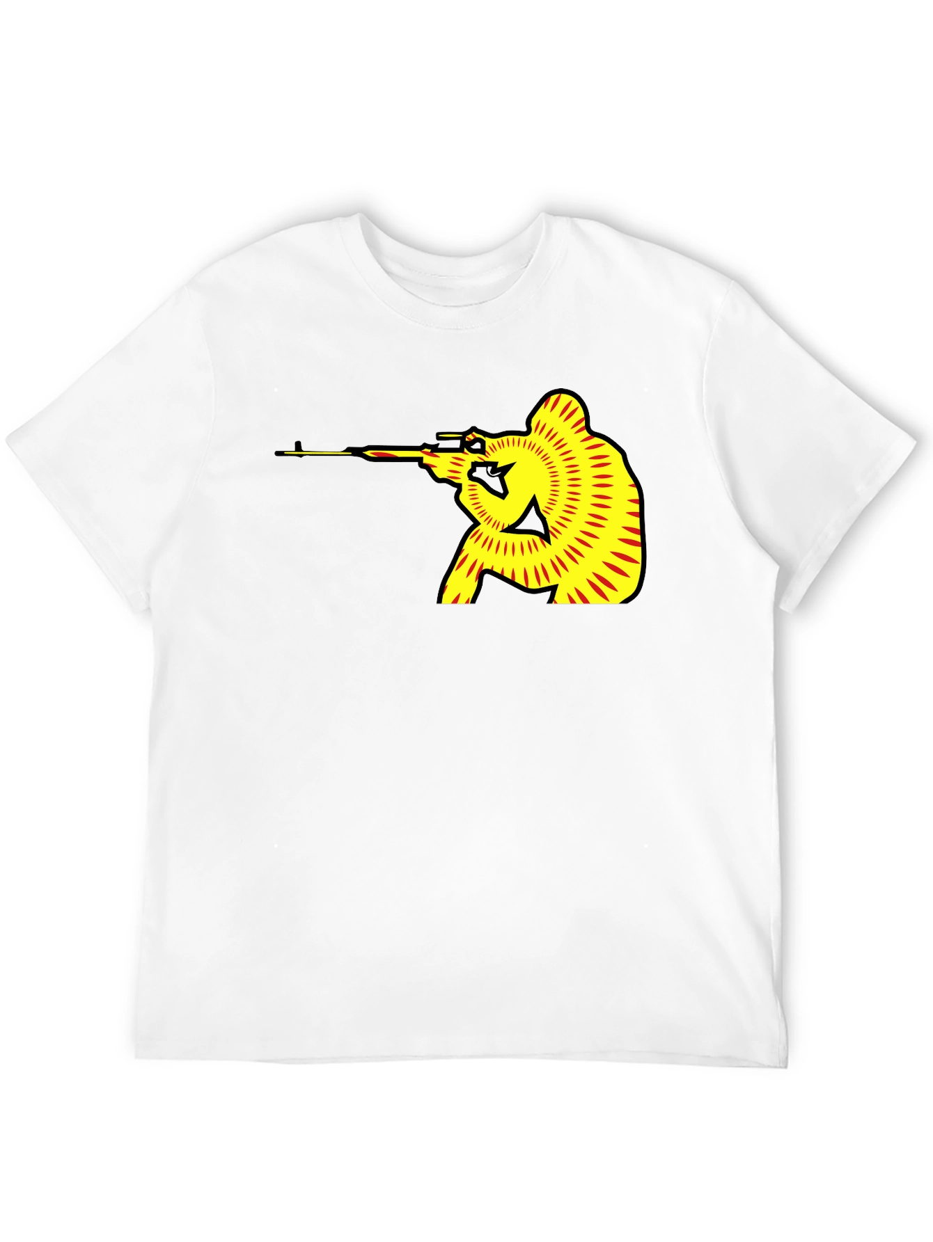 Sniper Graphic Black T-Shirt - Unique Design