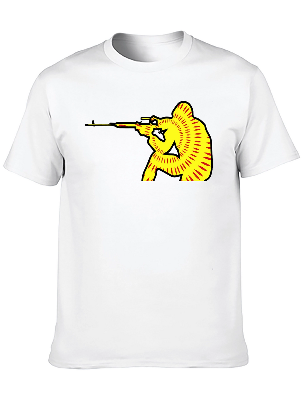Sniper Graphic Black T-Shirt - Unique Design