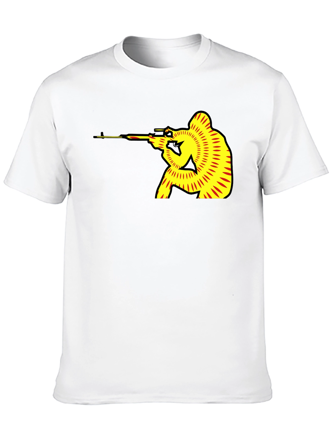 Sniper Graphic Black T-Shirt - Unique Design