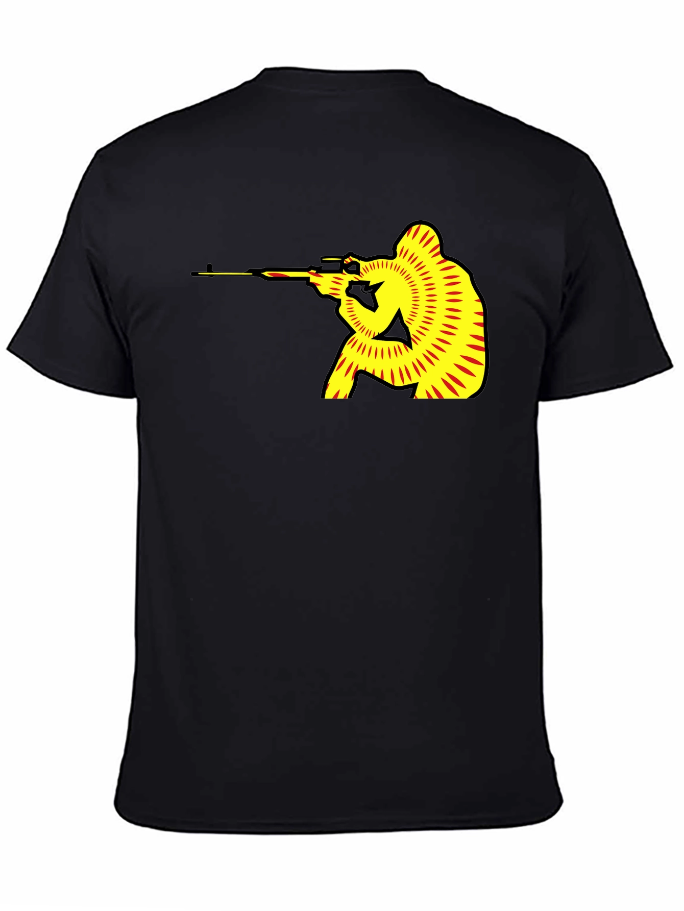 Sniper Graphic Black T-Shirt - Unique Design