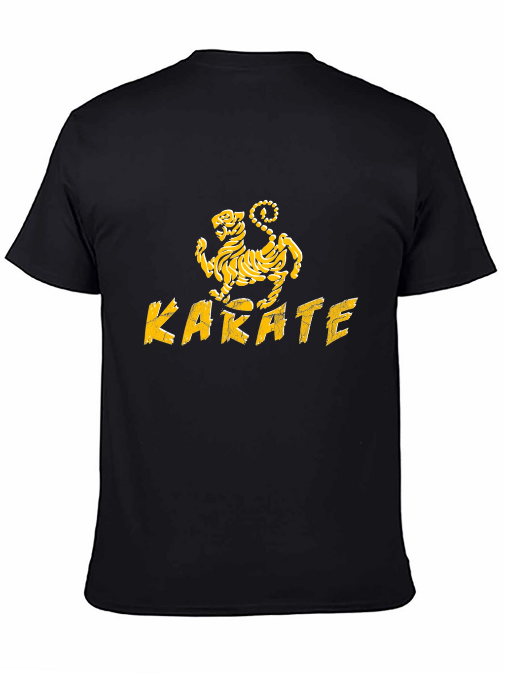 Karate Kid Inspired Black T-Shirt with Tiger Design