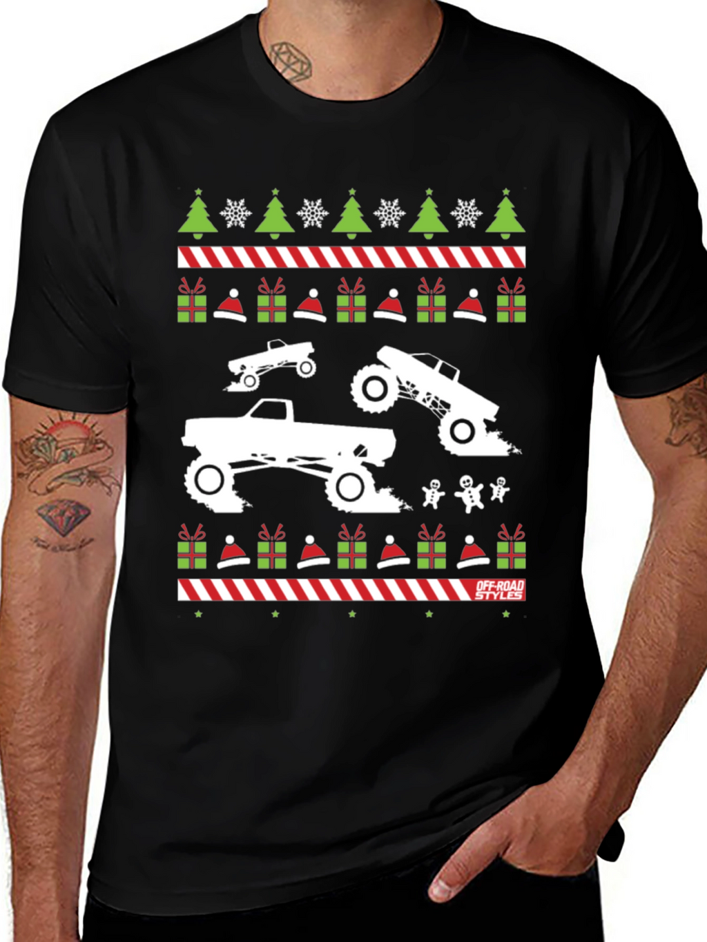 Off-Road Christmas Trucker T-Shirt