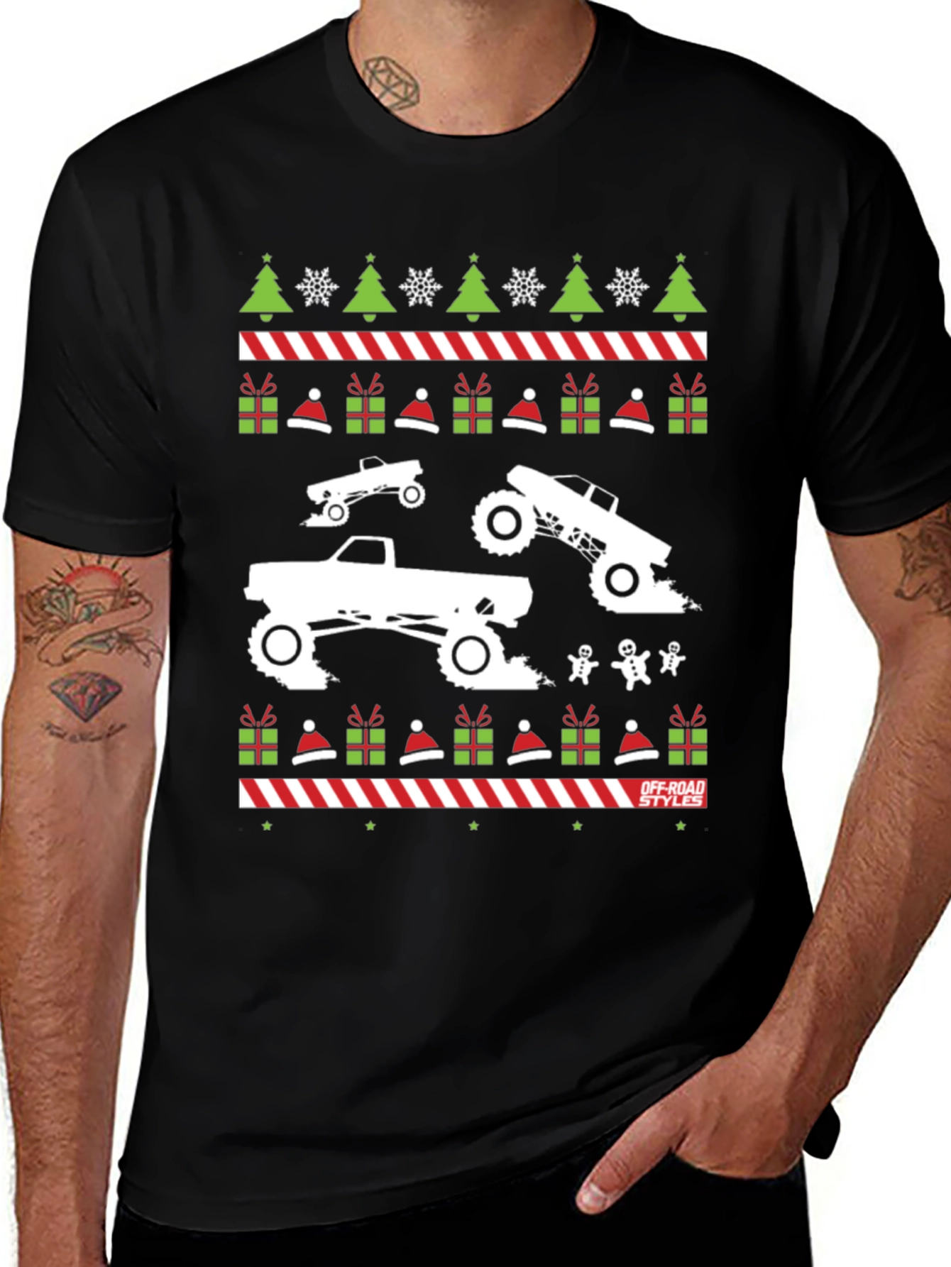 Off-Road Christmas Trucker T-Shirt