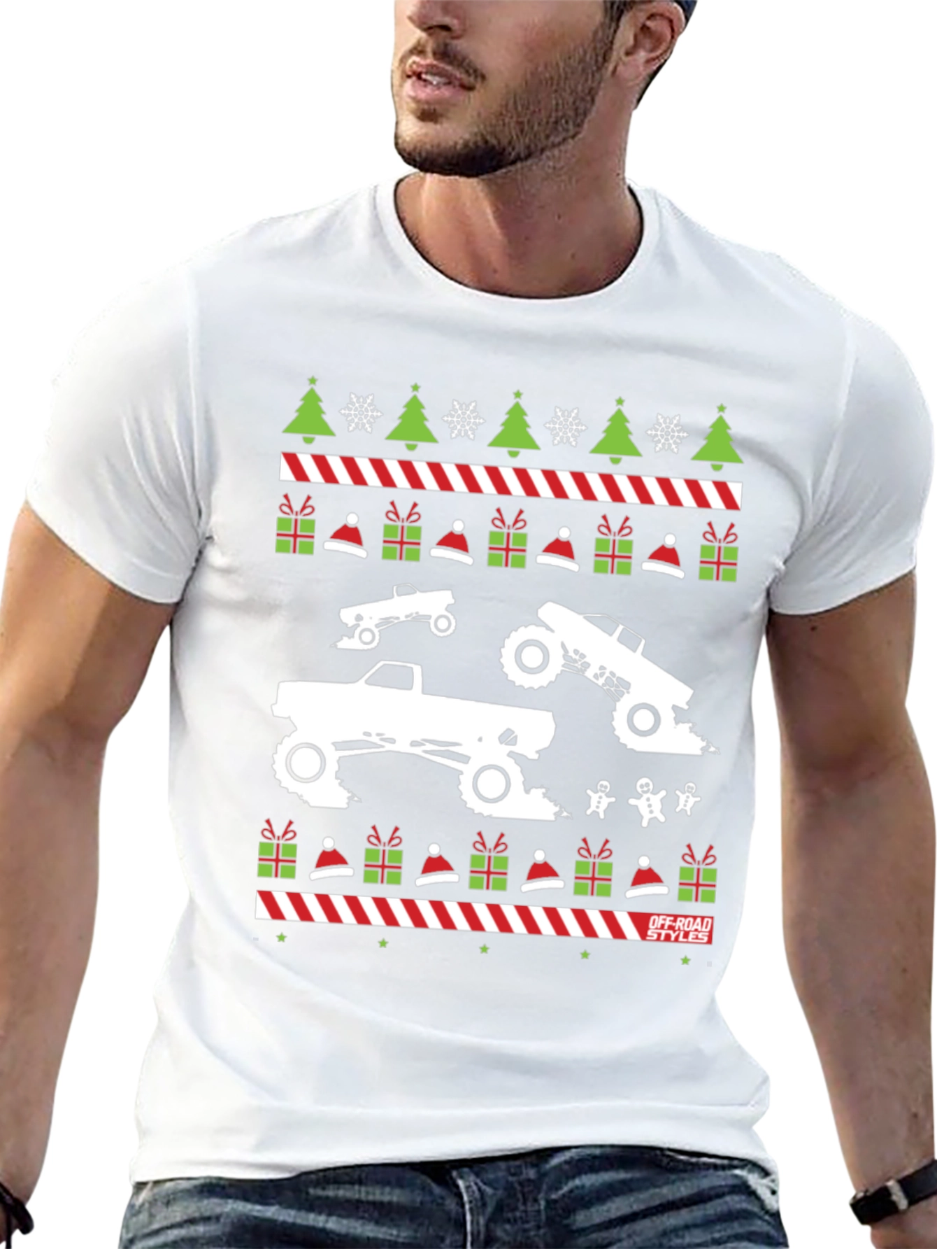 Off-Road Christmas Trucker T-Shirt