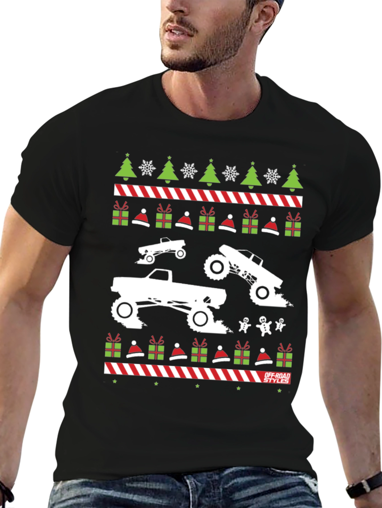 Off-Road Christmas Trucker T-Shirt