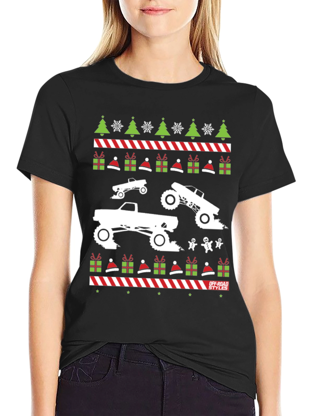 Off-Road Christmas Trucker T-Shirt