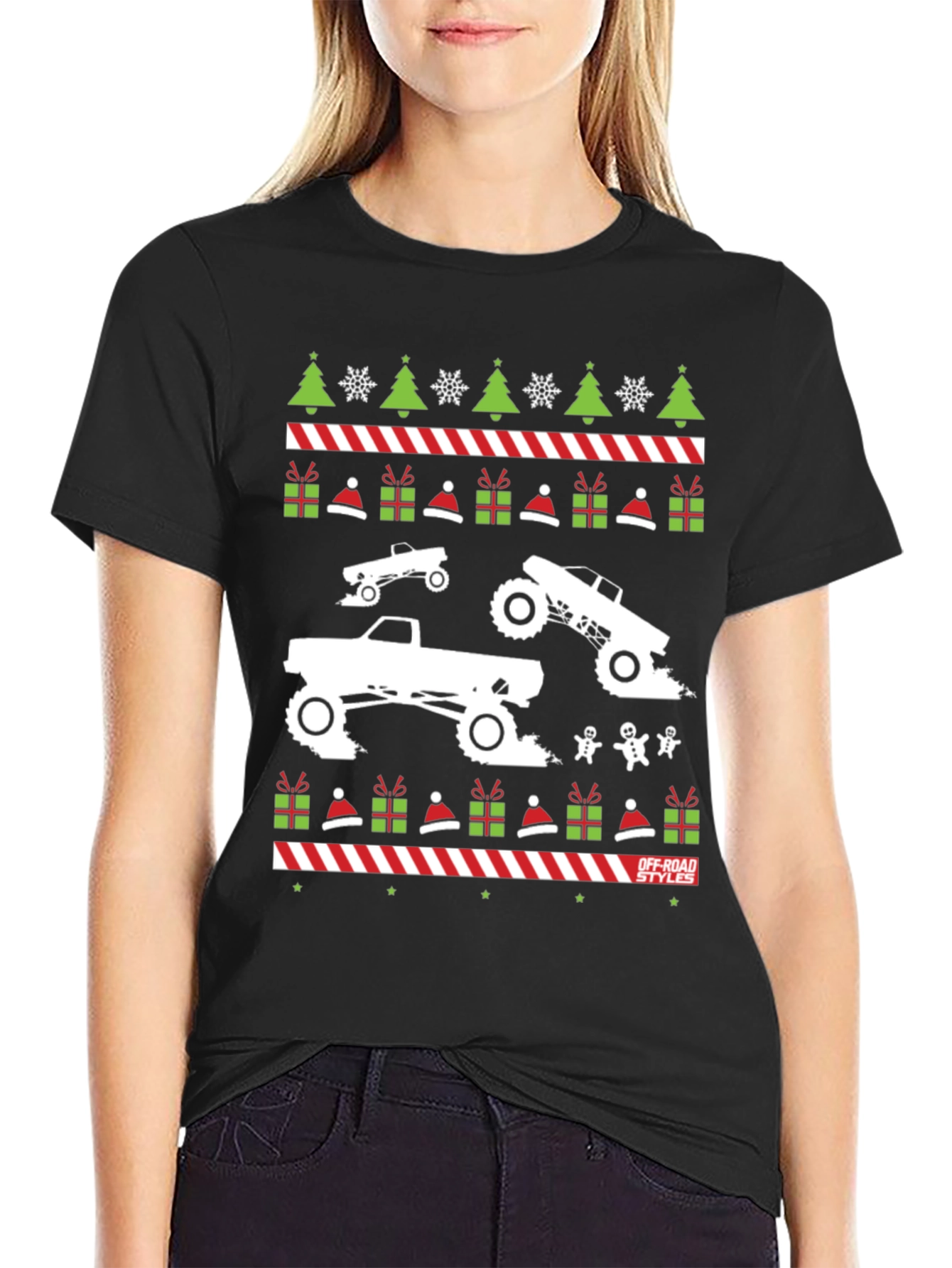 Off-Road Christmas Trucker T-Shirt