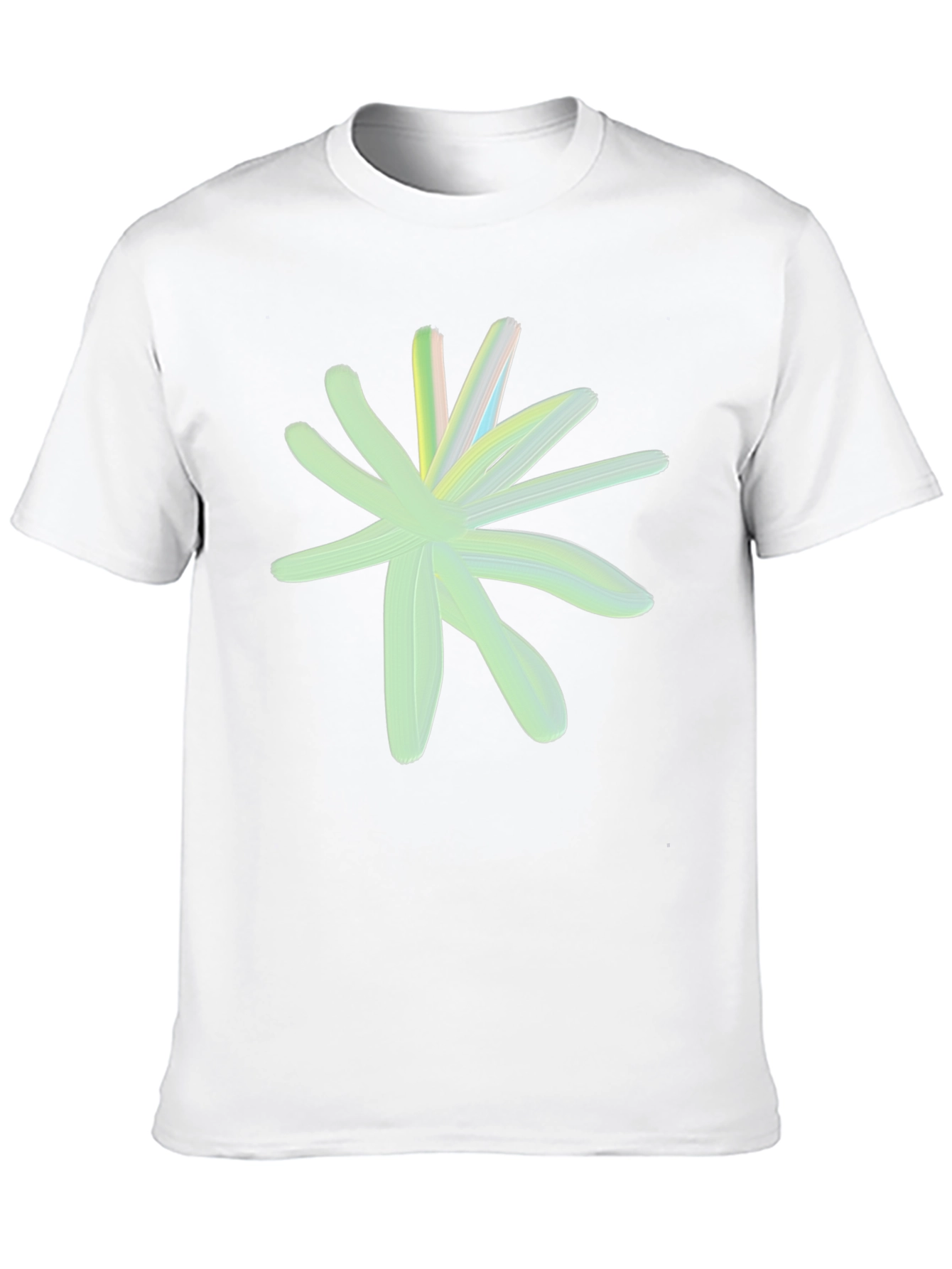 Abstract Floral Graphic Tee - Black Casual Shirt