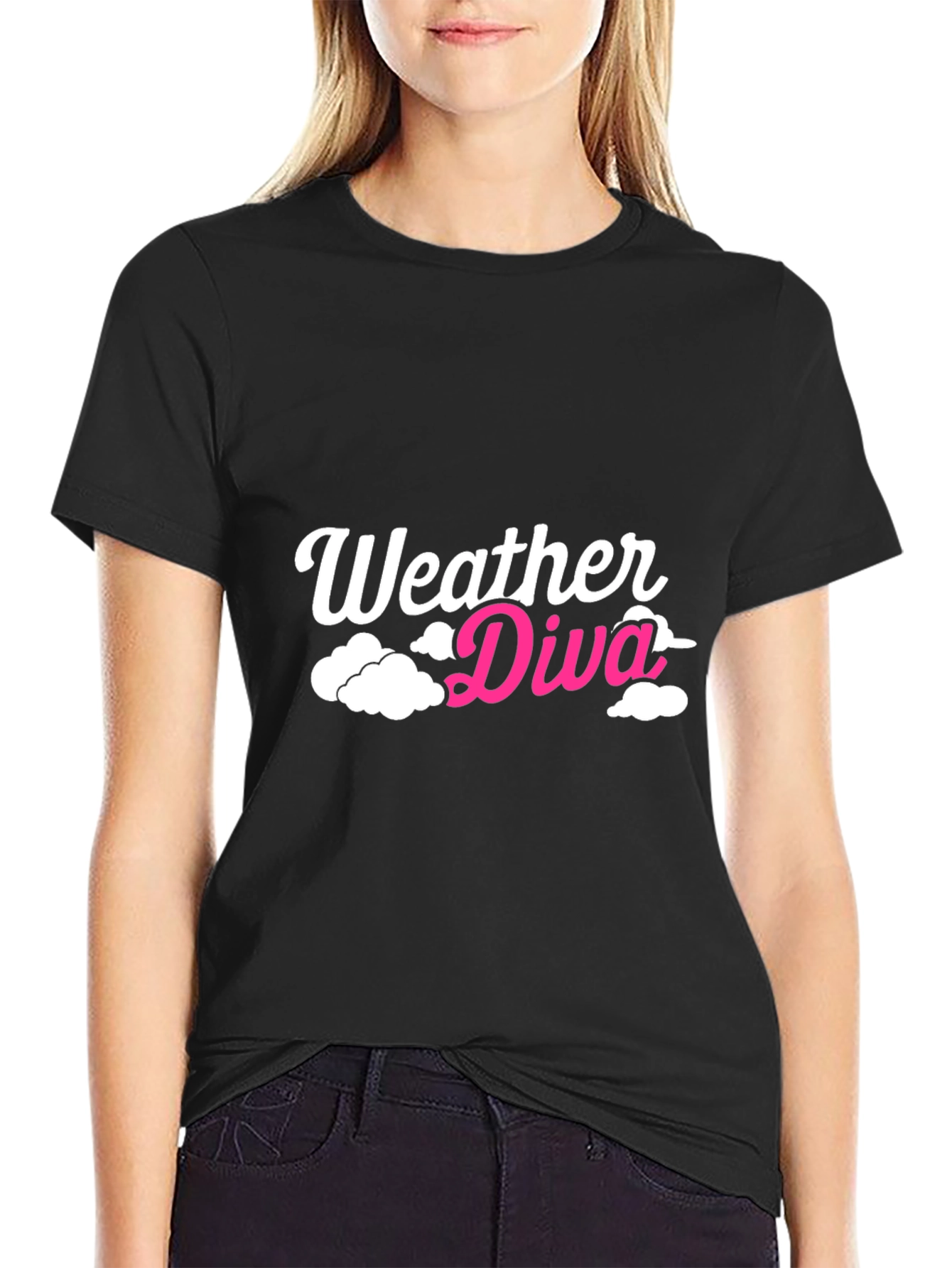 Weather Diva Black Graphic Tee