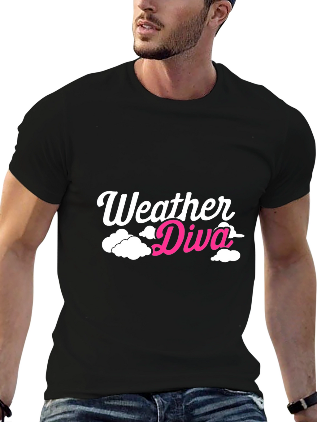 Weather Diva Black Graphic Tee