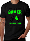 Gamer T-Shirt: Punching in Real Life is Frowned Upon