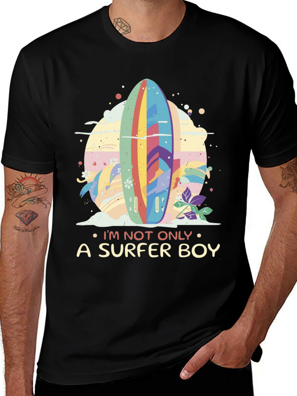 Surfer Boy Graphic Tee - Beach Vibes