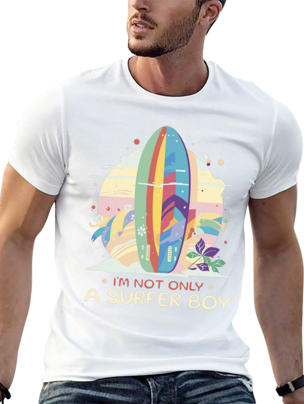 Surfer Boy Graphic Tee - Beach Vibes