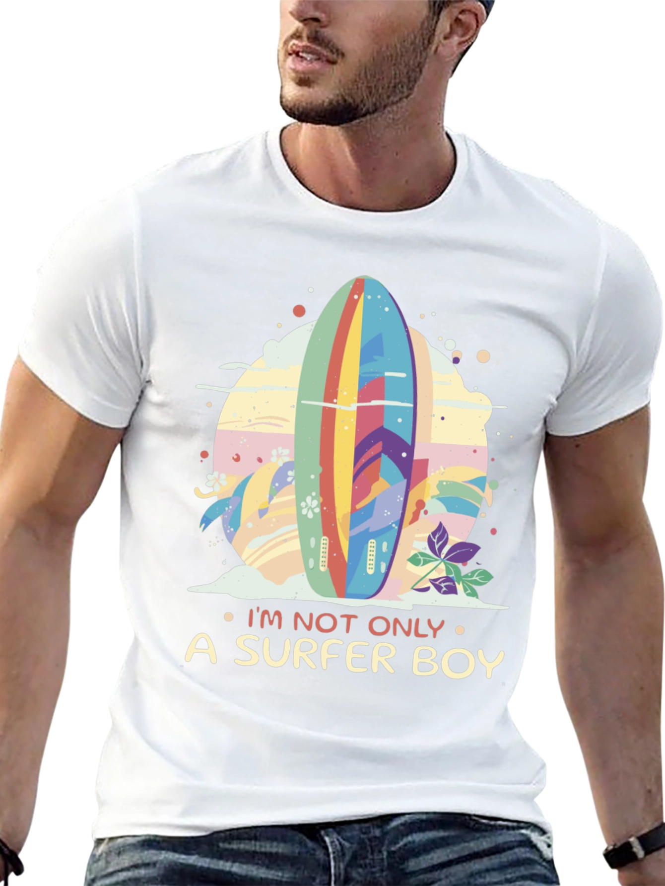 Surfer Boy Graphic Tee - Beach Vibes