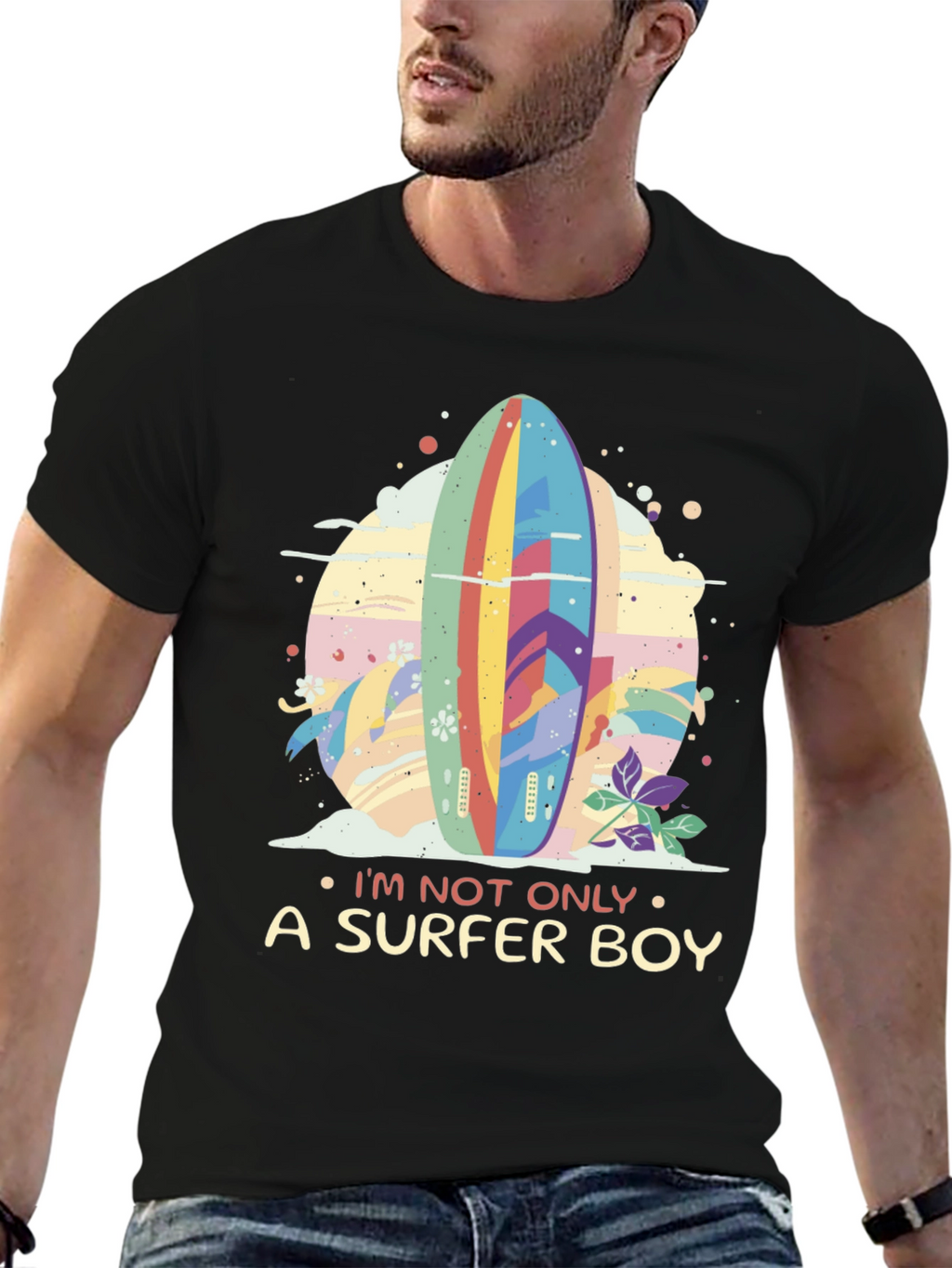 Surfer Boy Graphic Tee - Beach Vibes