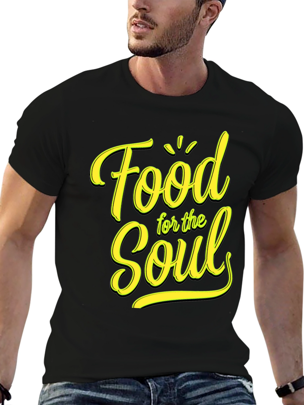Food for the Soul Black Graphic Tee