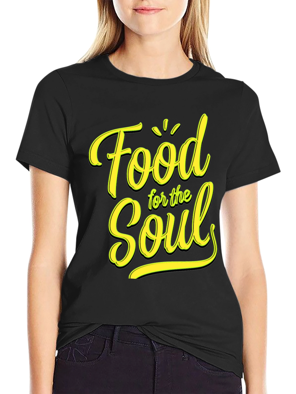 Food for the Soul Black Graphic Tee