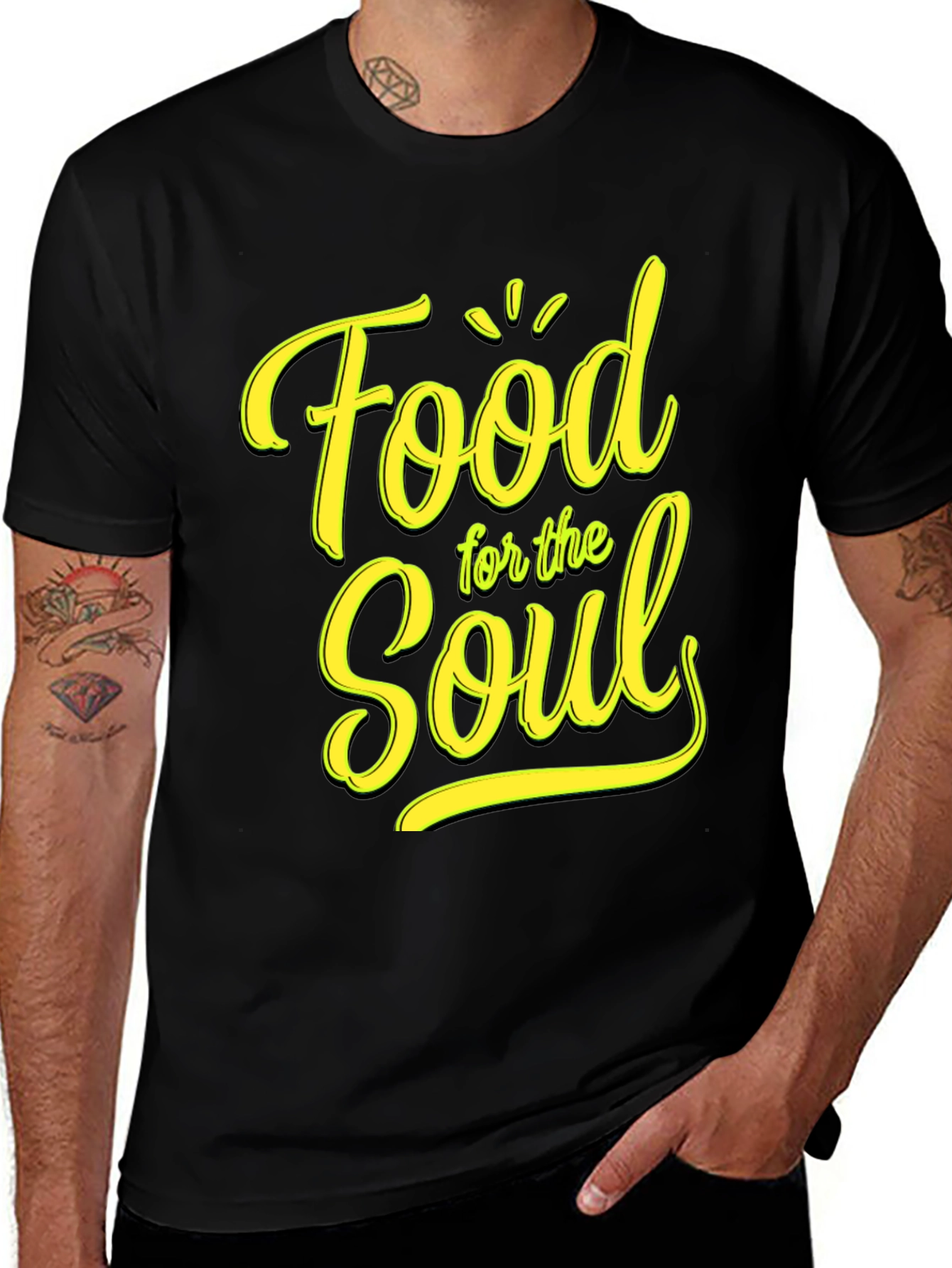 Food for the Soul Black Graphic Tee