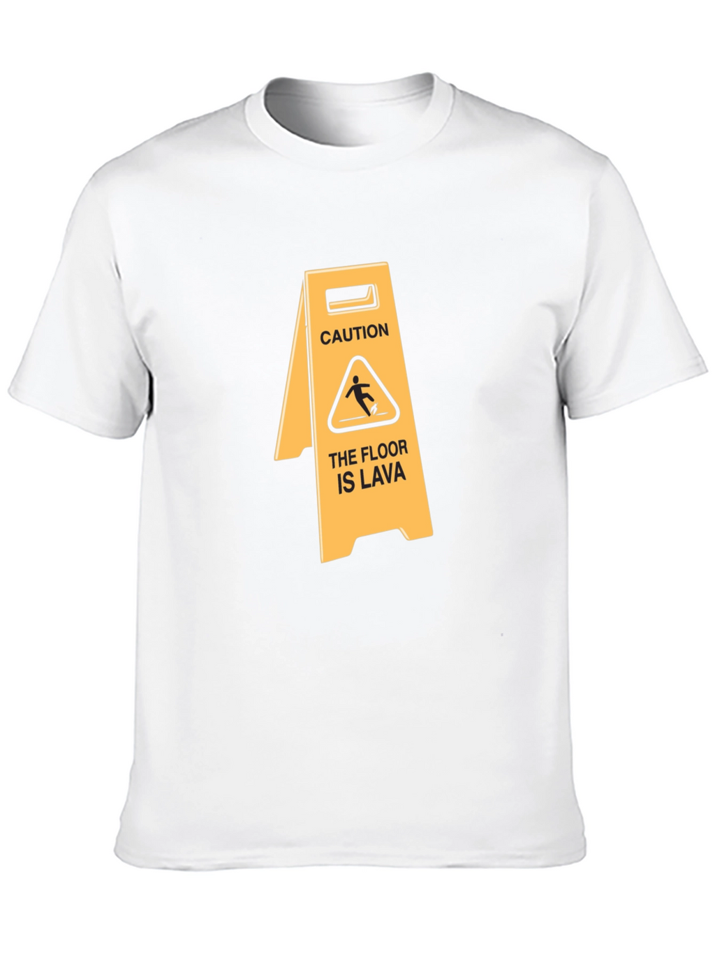 Caution The Floor Is Lava Funny Graphic T-Shirt