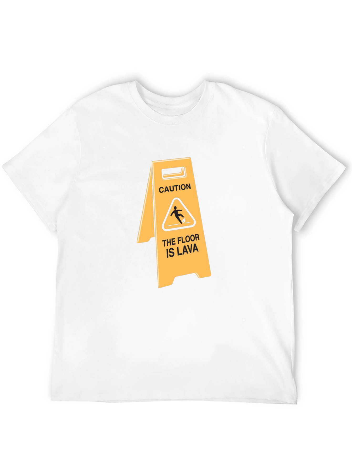 Caution The Floor Is Lava Funny Graphic T-Shirt
