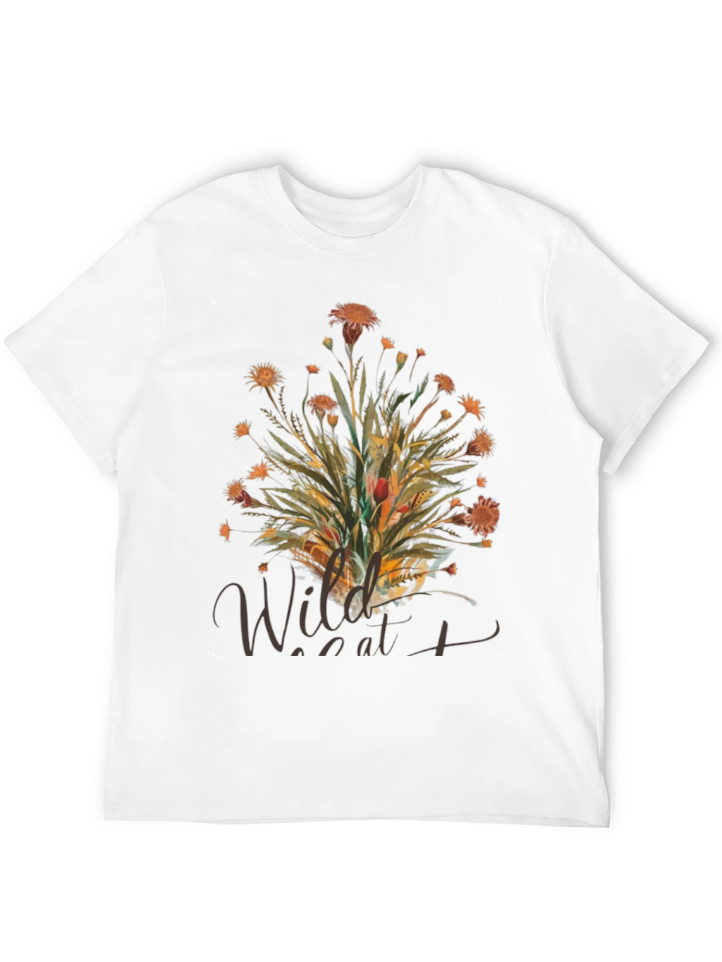 Wildcat Floral Print Black T-Shirt