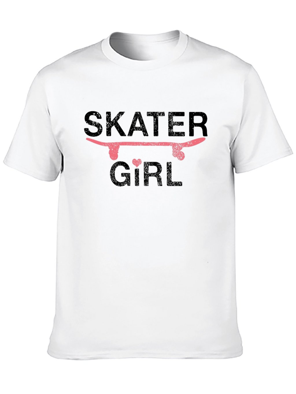 Skater Girl Graphic T-Shirt - Black