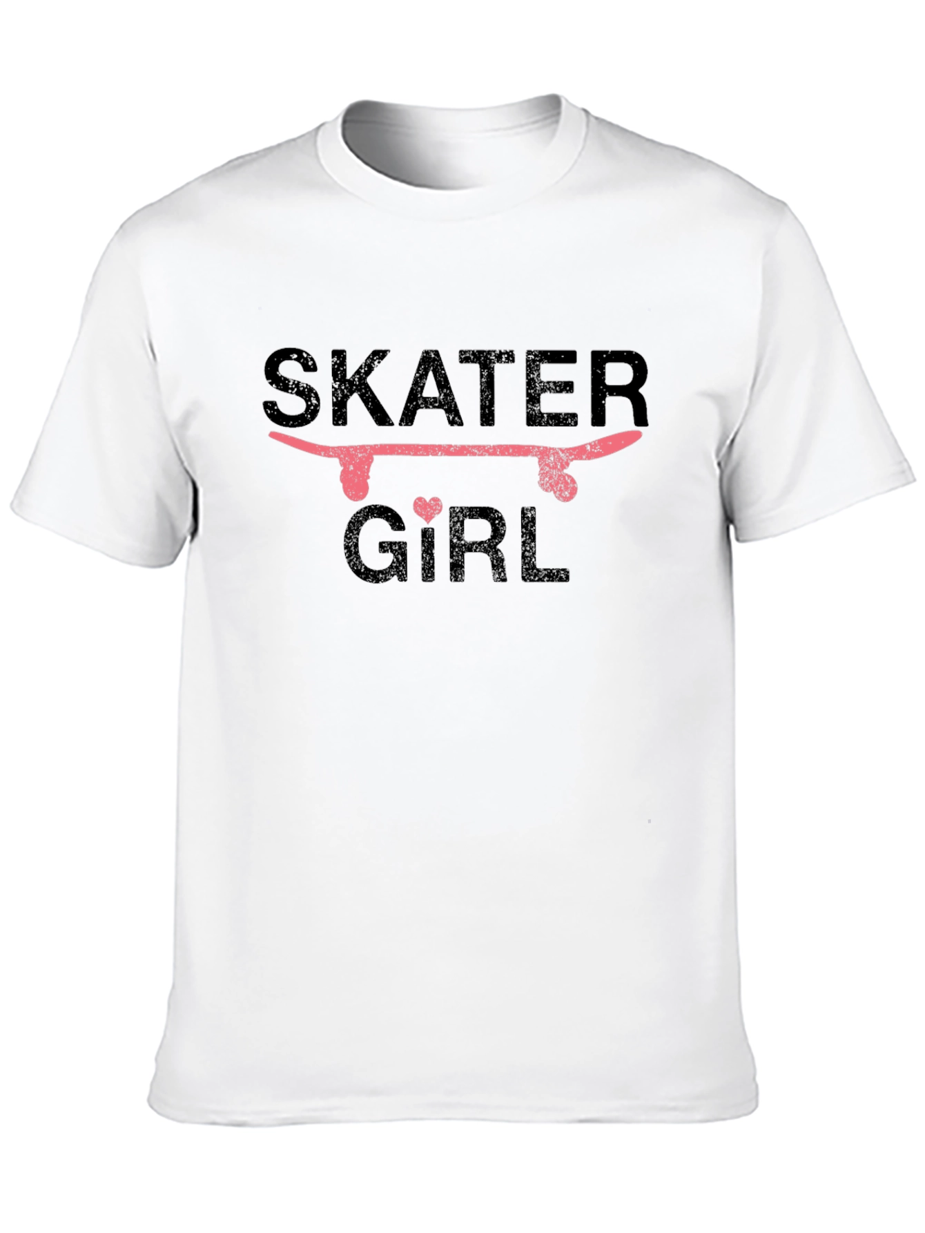 Skater Girl Graphic T-Shirt - Black