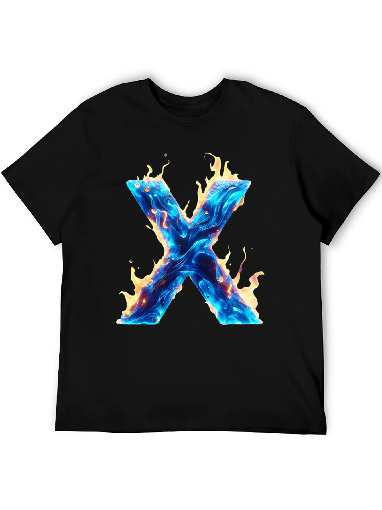 Fiery X Graphic Tee - Bold & Unique Design