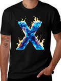 Fiery X Graphic Tee - Bold & Unique Design